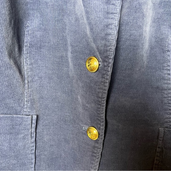 Talbots Plus size Corduroy Steel blue Blazer- 22 - Picture 2 of 11